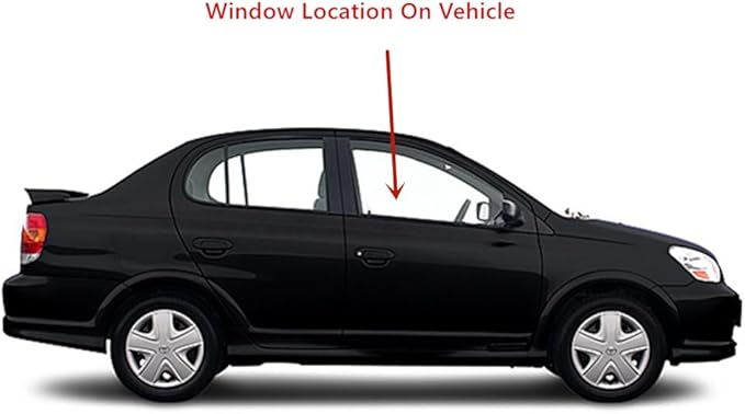 Passenger Right Side Front Door Window Door Glass Compatible with Toyota Echo 4 Door Sedan 2000-2005 Models/Toyota Yaris 4 Door Hatchback 2004-2005 Models