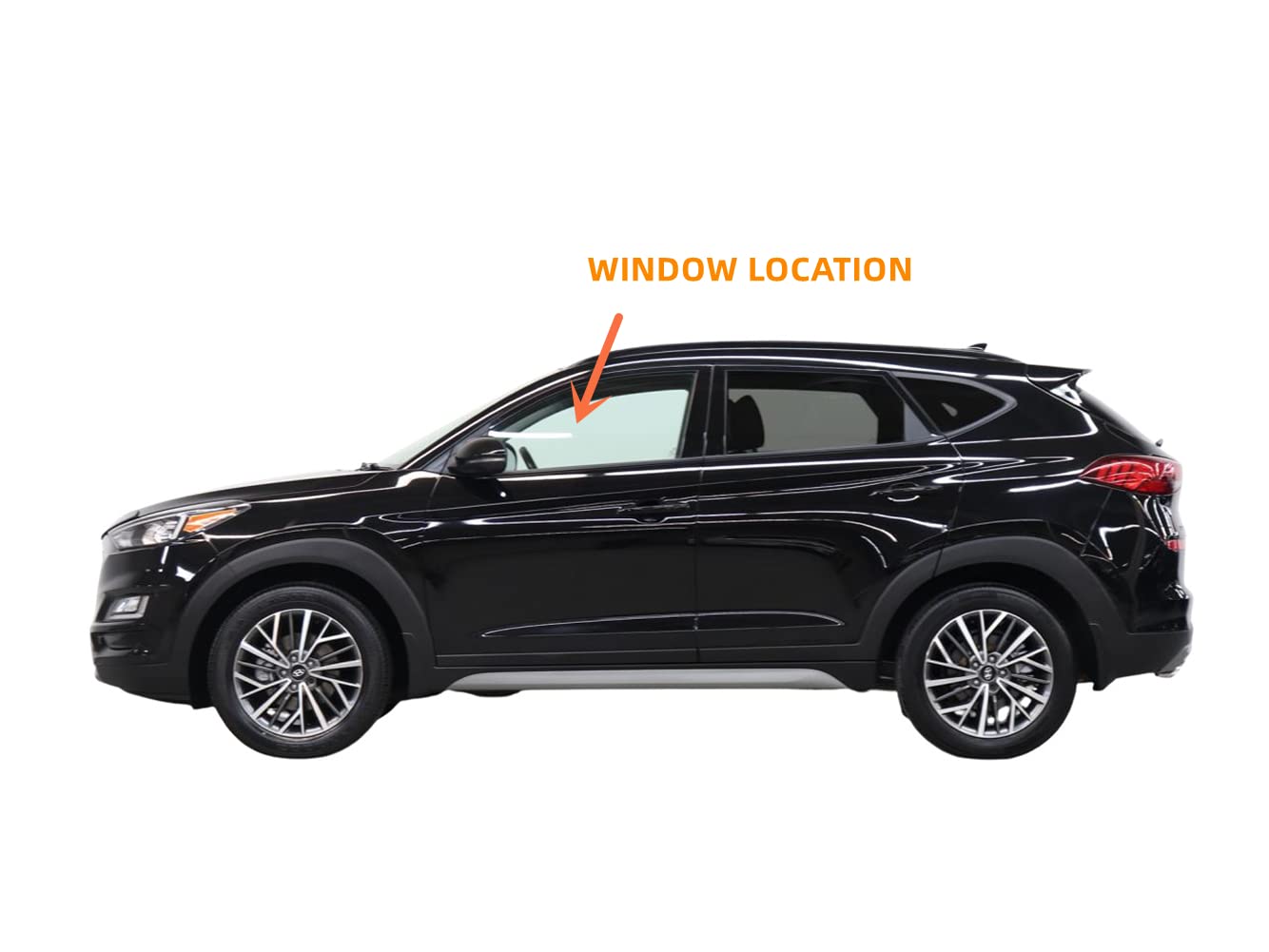 Driver Left Side Front Door Window Door Glass Compatible with Hyundai Tucson 2016-2021 Models