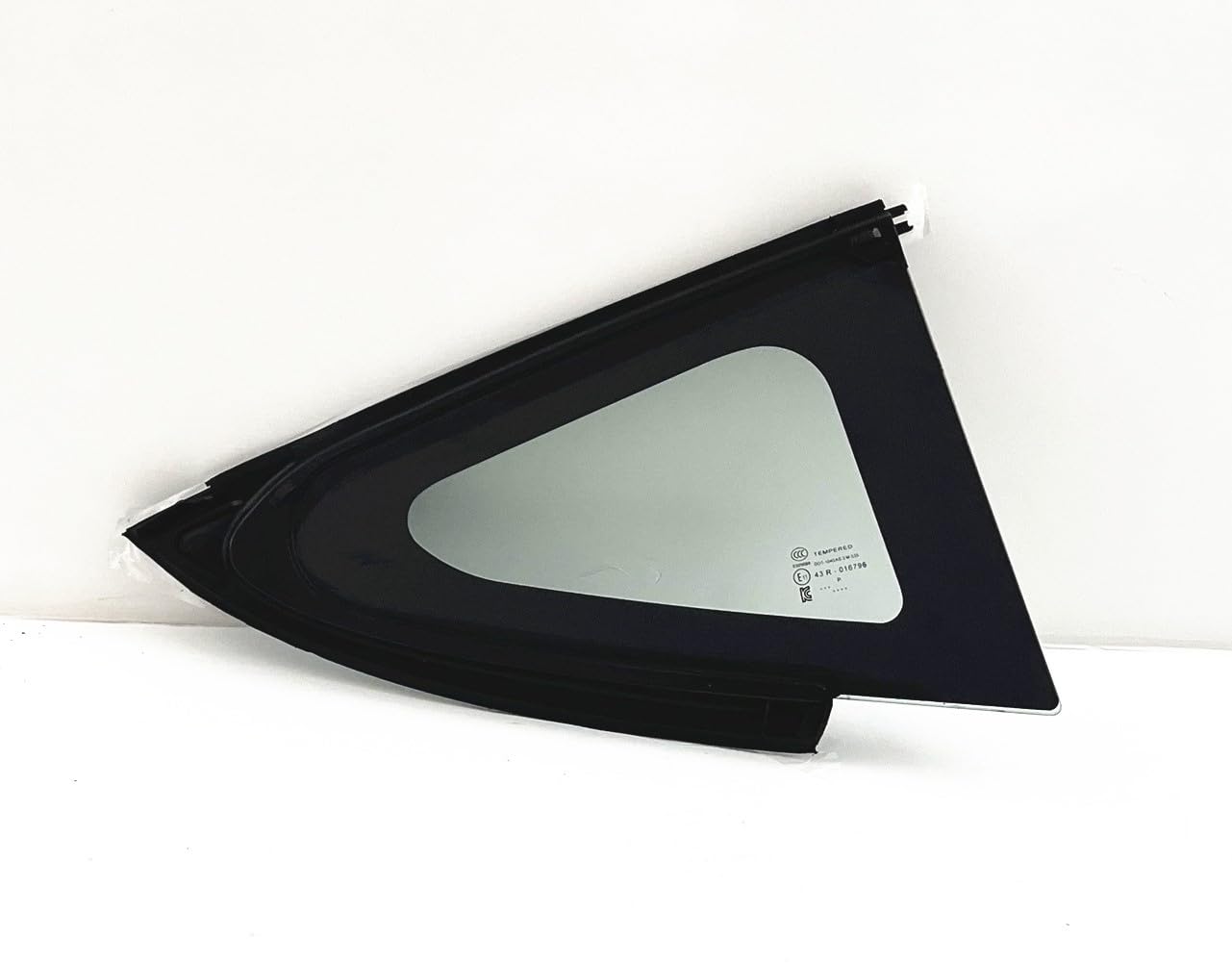 Black Moulding Style Driver Left Side Rear Quarter Window Quarter Glass Compatible with Tesla Model 3 2017-2023 Models