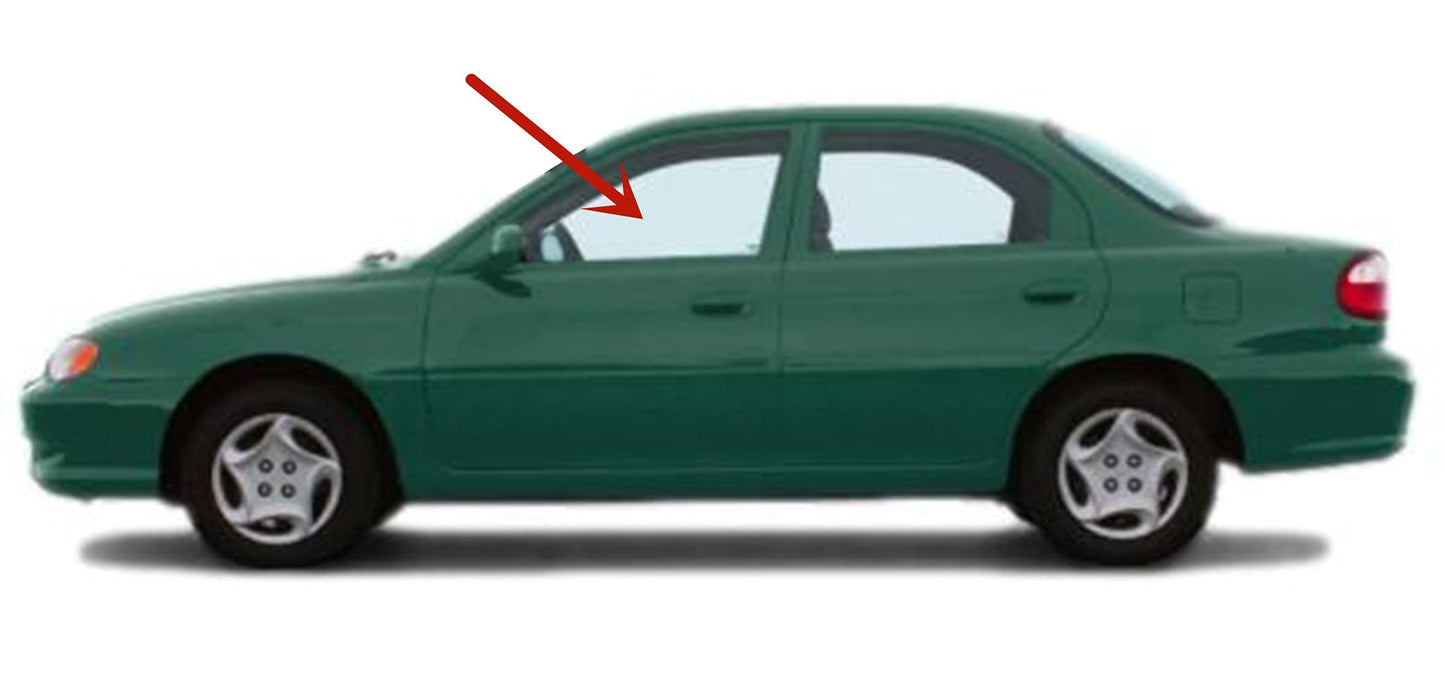 Driver Left Side Front Door Window Door Glass Compatible with Kia Sephia 4 Door Sedan 1998-2001 Models