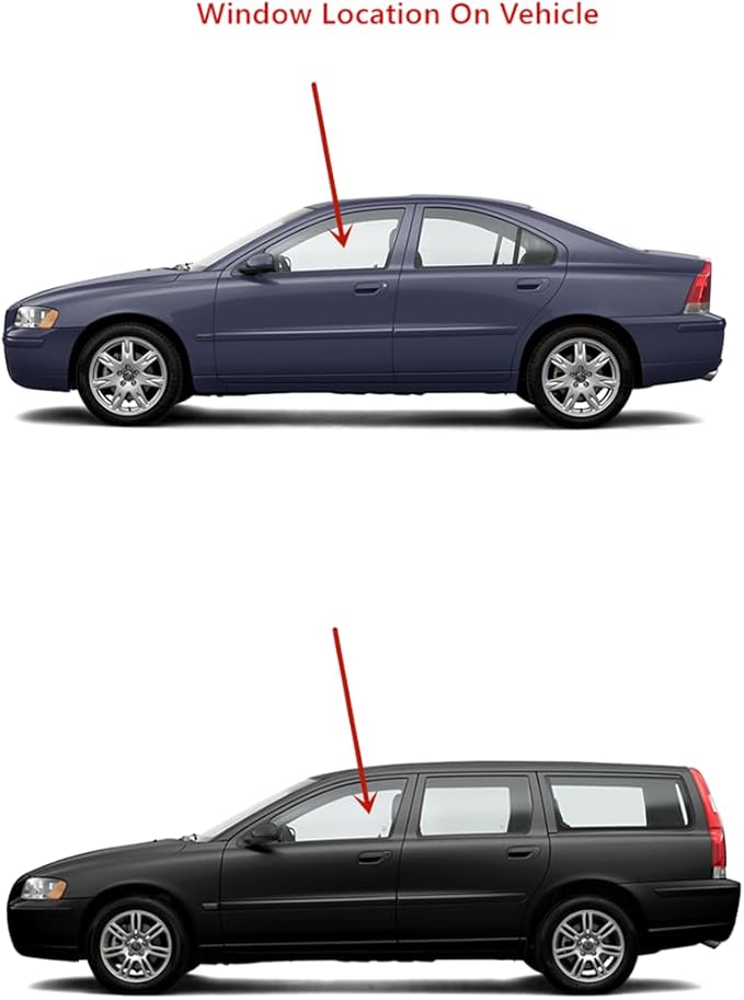 Driver Left Side Front Door Window Door Glass Compatible with Volvo S60 2001-2009 Models/Volvo XC70 V70 2001-2007 Models
