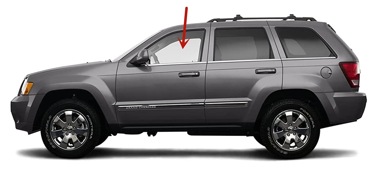 Driver Left Side Front Door Window Door Glass Compatible with Jeep Grand Cherokee 2006-2010 Models