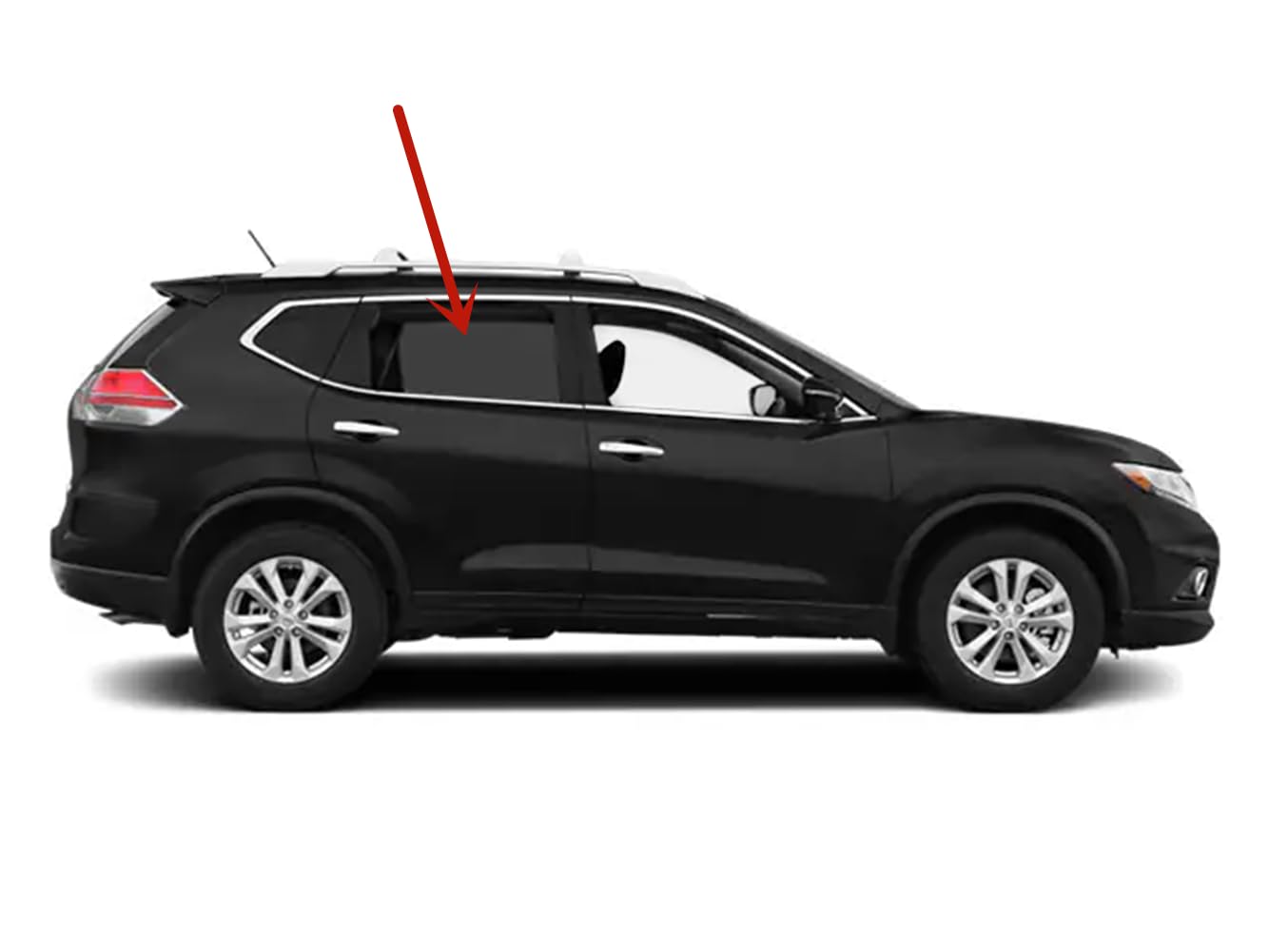 Passenger Right Side Rear Door Window Door Glass Compatible with Nissan Rogue 2014-2020 Models (Not For Rogue Sport or Rogue Select)