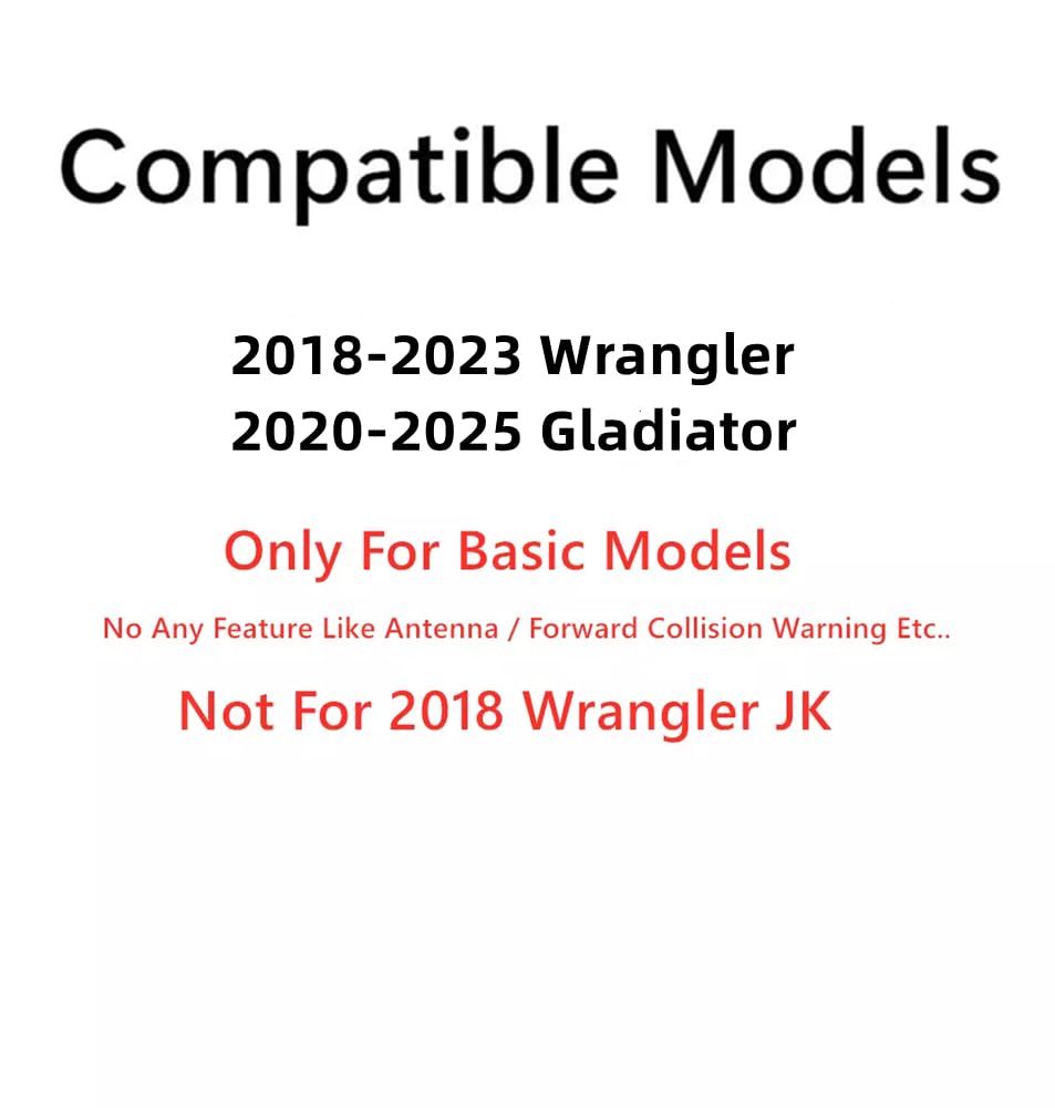 Laminated Front Windshield Window Glass Compatible with Jeep Wrangler 2018-2023 / Gladiator 2020-2025 Base Models (No Features)