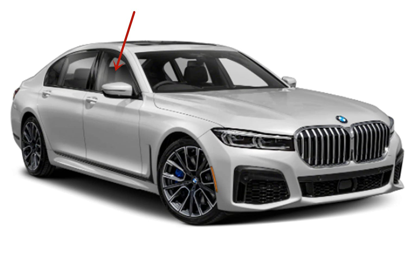Passenger Right Side Front Door Window Door Glass Compatible with BMW 740 740i 740e 750 750i 750Li 2016-2021 Models