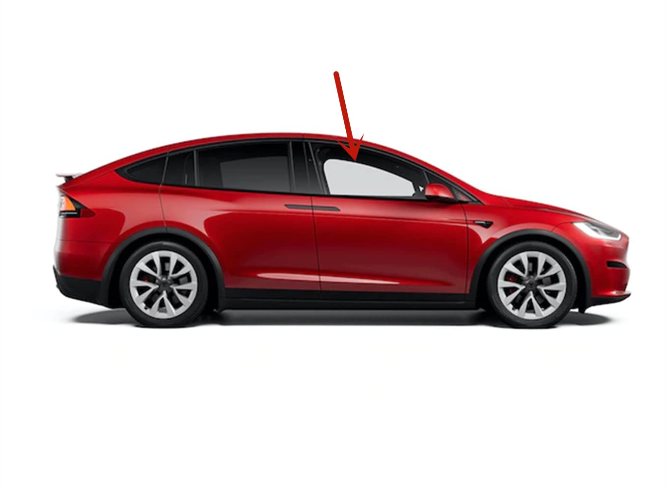 Passenger Right Side Front Door Window Door Glass Compatible with Tesla Model X 2016-2025 Models