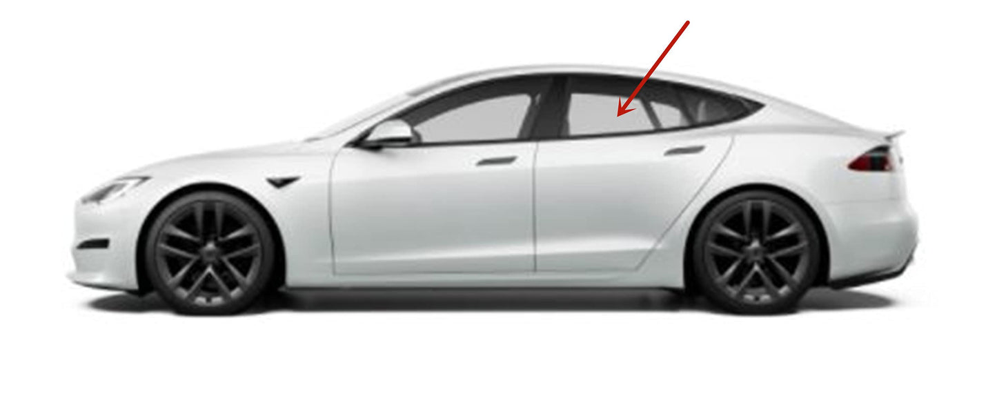Driver Left Side Rear Door Window Door Glass Compatible with Tesla Model S 2012-2025 Models