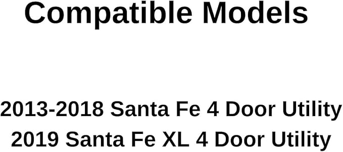 Driver Left Side Rear Door Window Door Glass Compatible with Hyundai Santa Fe 2013-2018 Models / Santa Fe XL 2019 Models