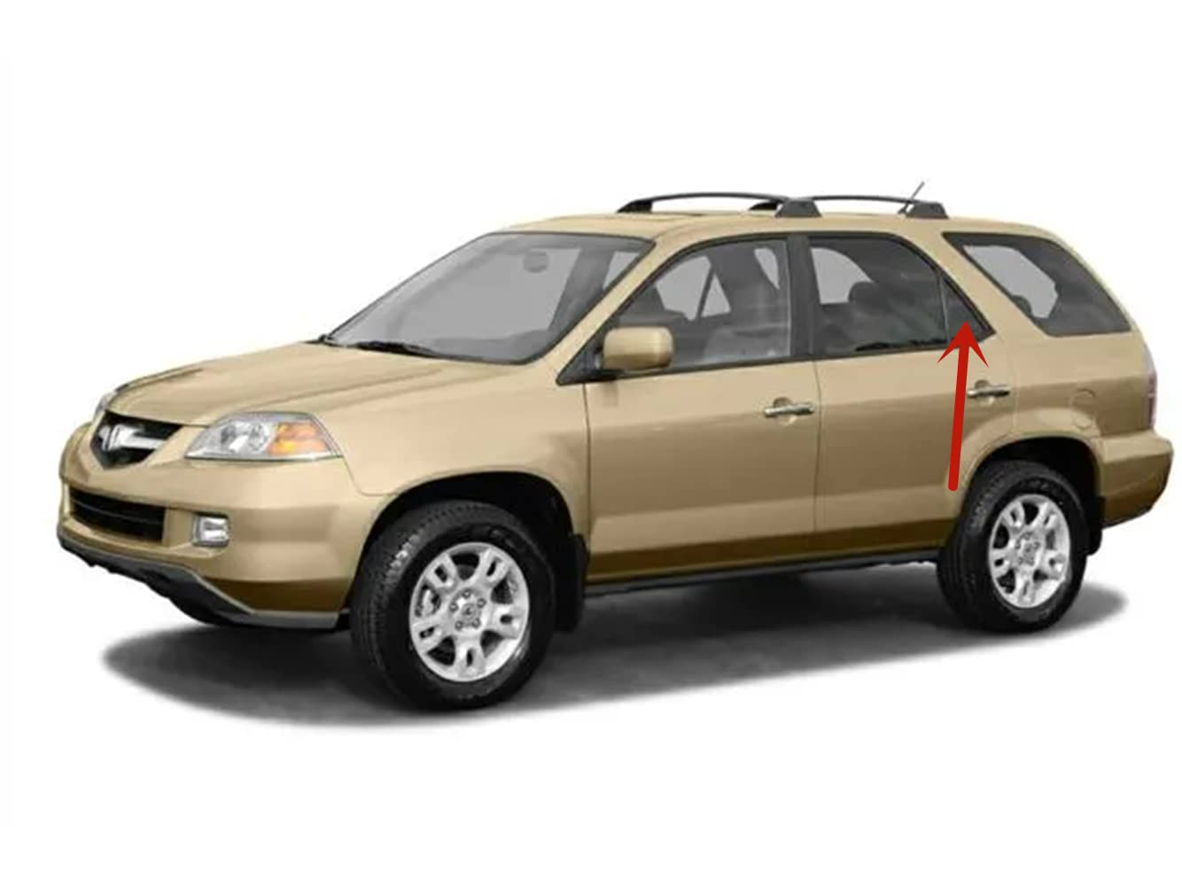 Driver Left Side Rear Vent Window Vent Glass Privacy Compatible with Acura MDX 2001-2006 Models