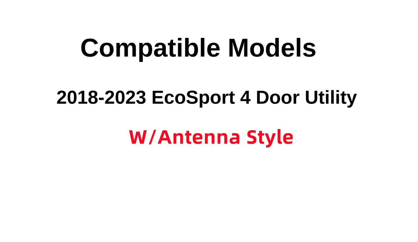 Heated W/ Antenna Style Rear Back Window Back Tailgate Glass Compatible with Ford EcoSport 2018-2023 Models