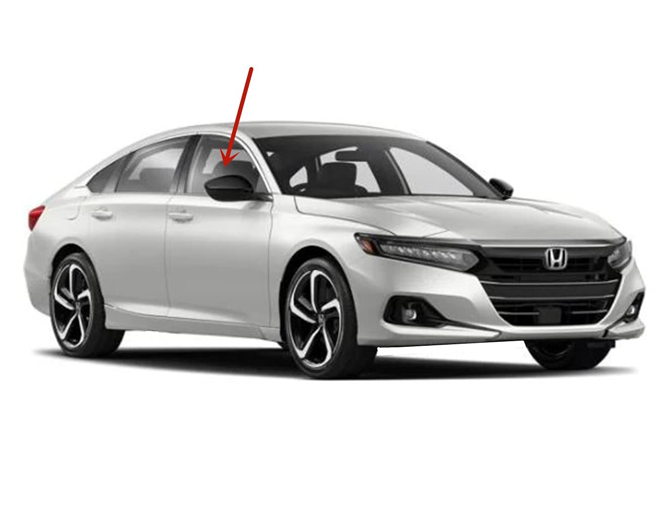 Tempered Passenger Right Side Front Door Window Door Glass Compatible with Honda Accord 2018-2025 / Accord Hybrid 2023-2025 4-Door Sedan Models