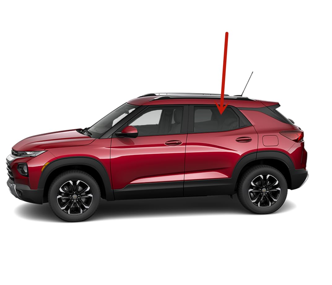 Tempered Driver Left Side Rear Door Window Door Glass Compatible with Chevrolet TrailBlazer 2021-2025 Models