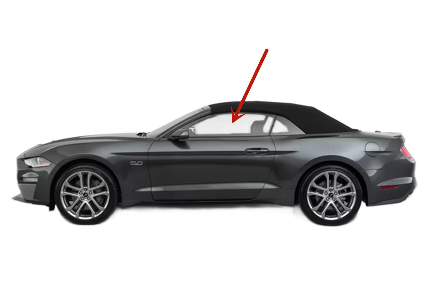 W/ Data Sharing Ecth Driver Left Side Door Window Door Glass Compatible with Ford Mustang 2-Door Convertible 2015-2023 Models (Not For Coupe)