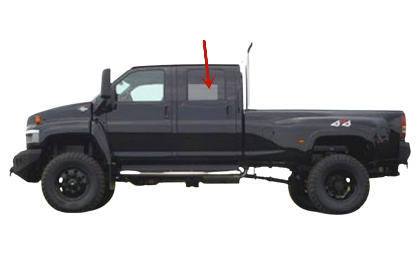 Fit Both Passenger Right Side/ Driver Left Side Rear Door Window Door Glass Compatible With Chevrolet Kodiak 2003-2009/GMC Topkick 2003-2009/Isuzu HTR HVR 2005-2009 4 Door Models