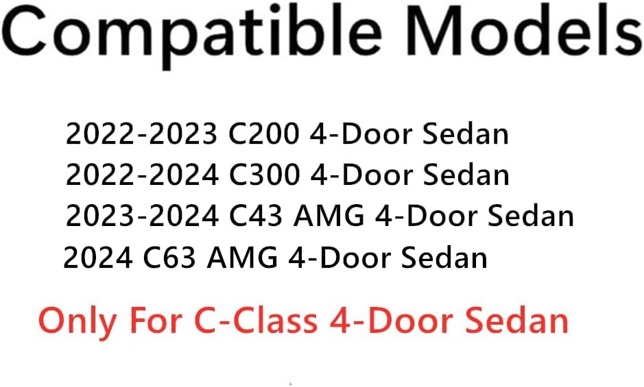 Tempered Passenger Right Side Front Door Window Door Glass Compatible with Mercedes Benz C-Class C200 C300 C43AMG C63AMG 4-Door Sedan 2022-2024 Models