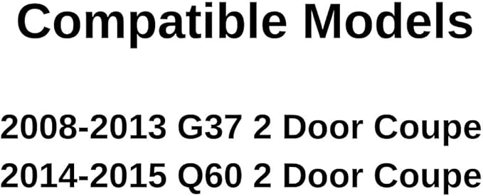 Heated Back Window Back Glass Compatible with Infiniti G37 2008-2013 / Q60 2014-2015 2-Door Coupe Models