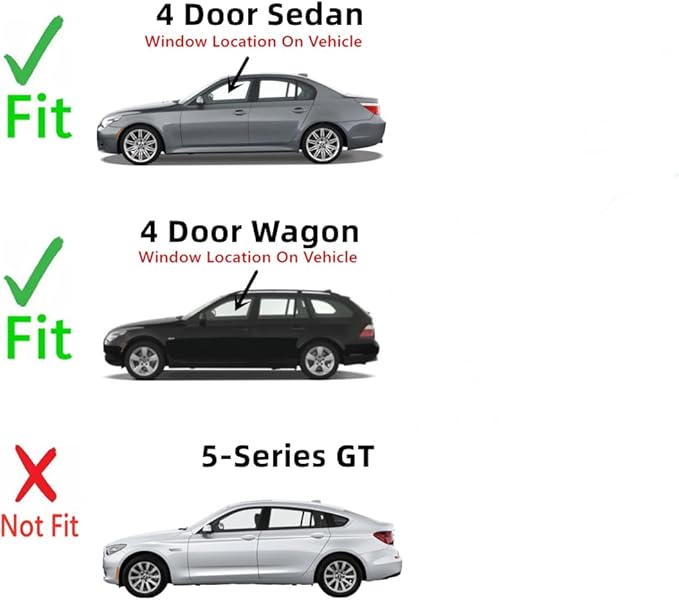 Driver Left Side Front Door Window Door Glass Compatible with BMW 525i 528i 528xi 530i 530xi 535i 535xi 545i 550 550i M5 2004-2010 Models