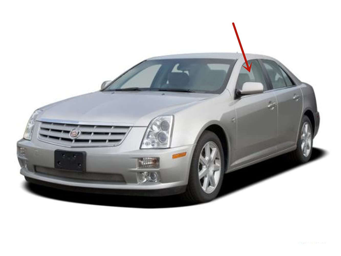 Driver Left Side Front Door Window Door Glass Compatible with Cadillac CTS 2003-2007 Models