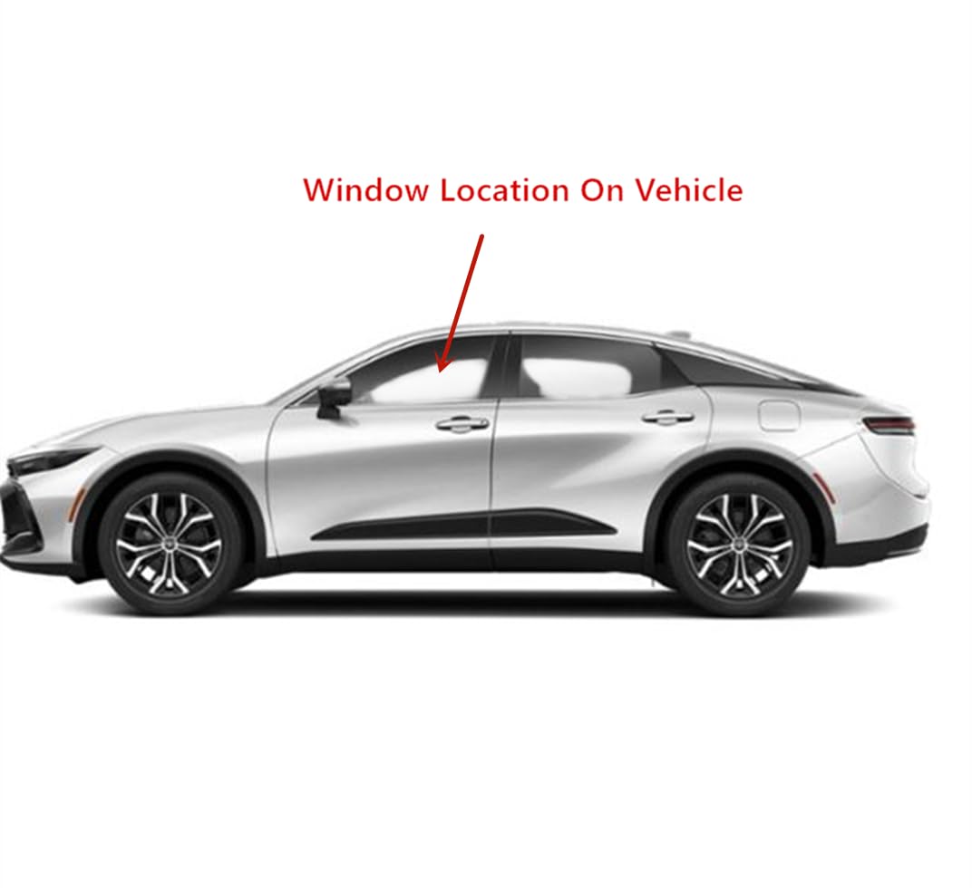 Tempered Driver Left Side Front Door Window Glass Compatible with Toyota Crown 2023-2025 Models