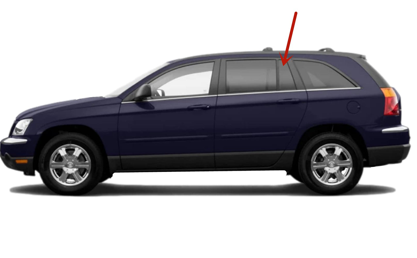 Driver Left Side Rear Vent Window Vent Glass Compatible with Chrysler Pacifica 2004-2008 Models