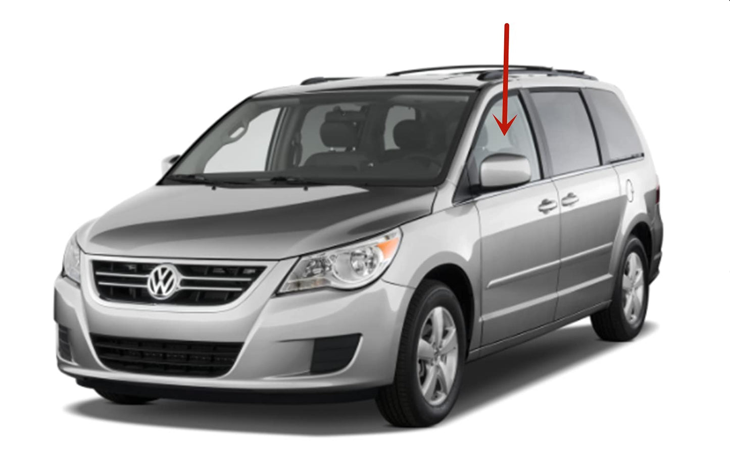 Driver Left Side Front Door Window Door Glass Compatible with Volkswagen Routan Mini Van 2009-2012 Models/Ram Tradesman Cargo Van 2012-2015 Models