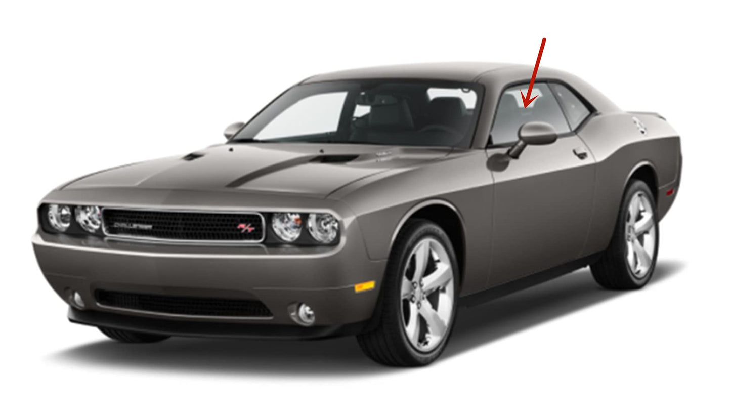 Driver Left Side Door Window Door Glass Compatible with Dodge Challenger 2 Door Coupe 2008-2023 Models