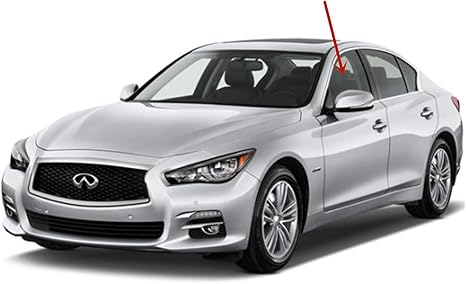 Tempered Driver Left Side Front Door Window Door Glass Compatible with Infiniti Q50 2014-2024 Models