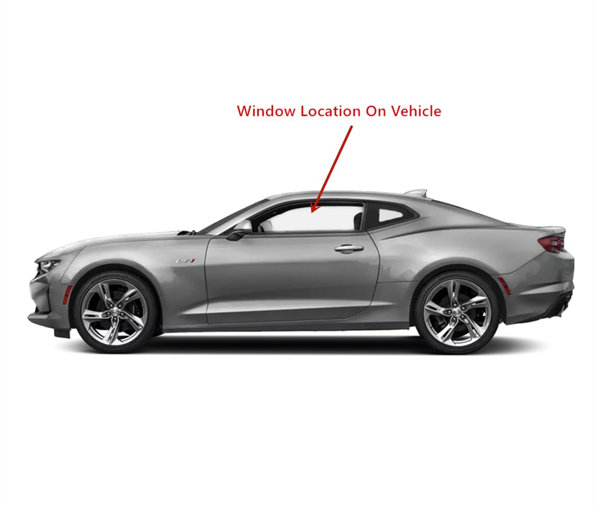 Driver Left Side Door Window Door Glass Compatible with Chevrolet Camaro 2016-2024 2 Door Coupe Models