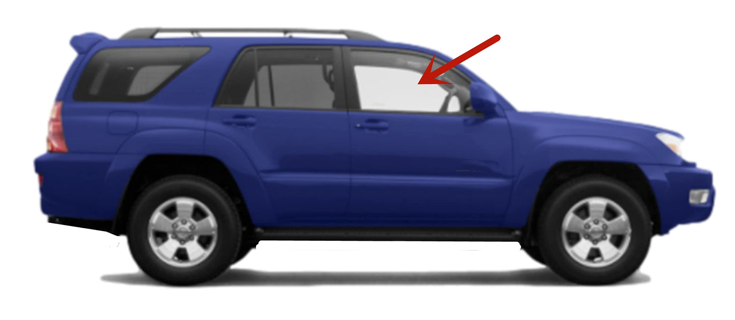 Passenger Right Side Front Door Window Door Glass Compatible with Toyota 4Runner 2003-2009 Models