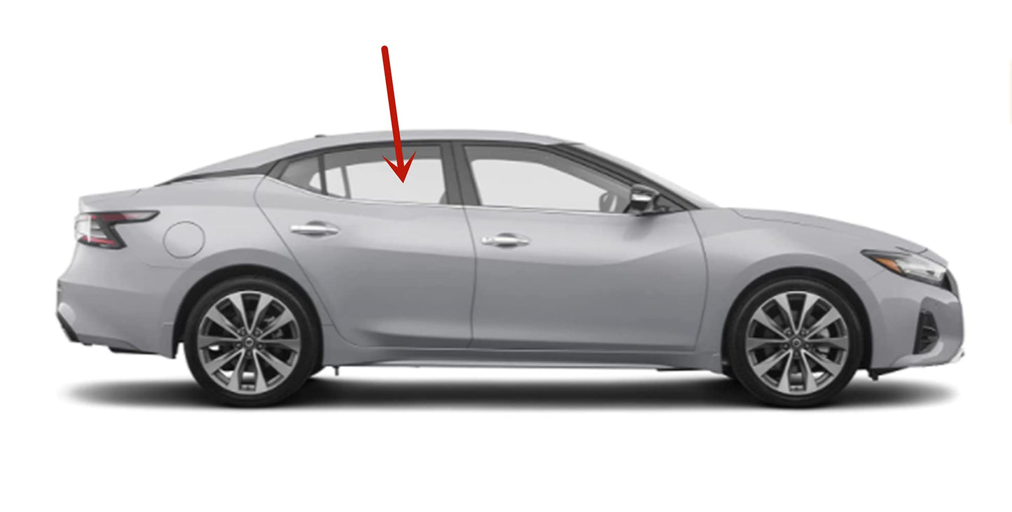 OEM Passenger Right Side Rear Door Window Door Glass Compatible with Nissan Maxima 2016-2018 Models