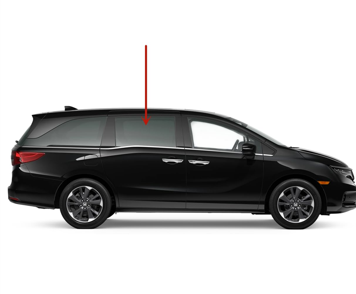 Passenger Right Side Rear Sliding Cargo Door Window Door Glass Compatible with Honda Odyssey 2018-2025 Models
