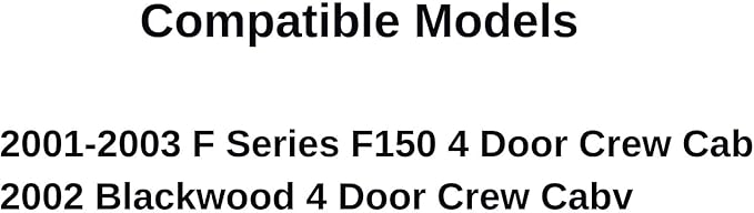 Driver Left Side Rear Door Window Door Glass Compatible with Ford F150 Pickup/Lincoln Blackwood 4 Door Crew Cab 2001-2003 Models