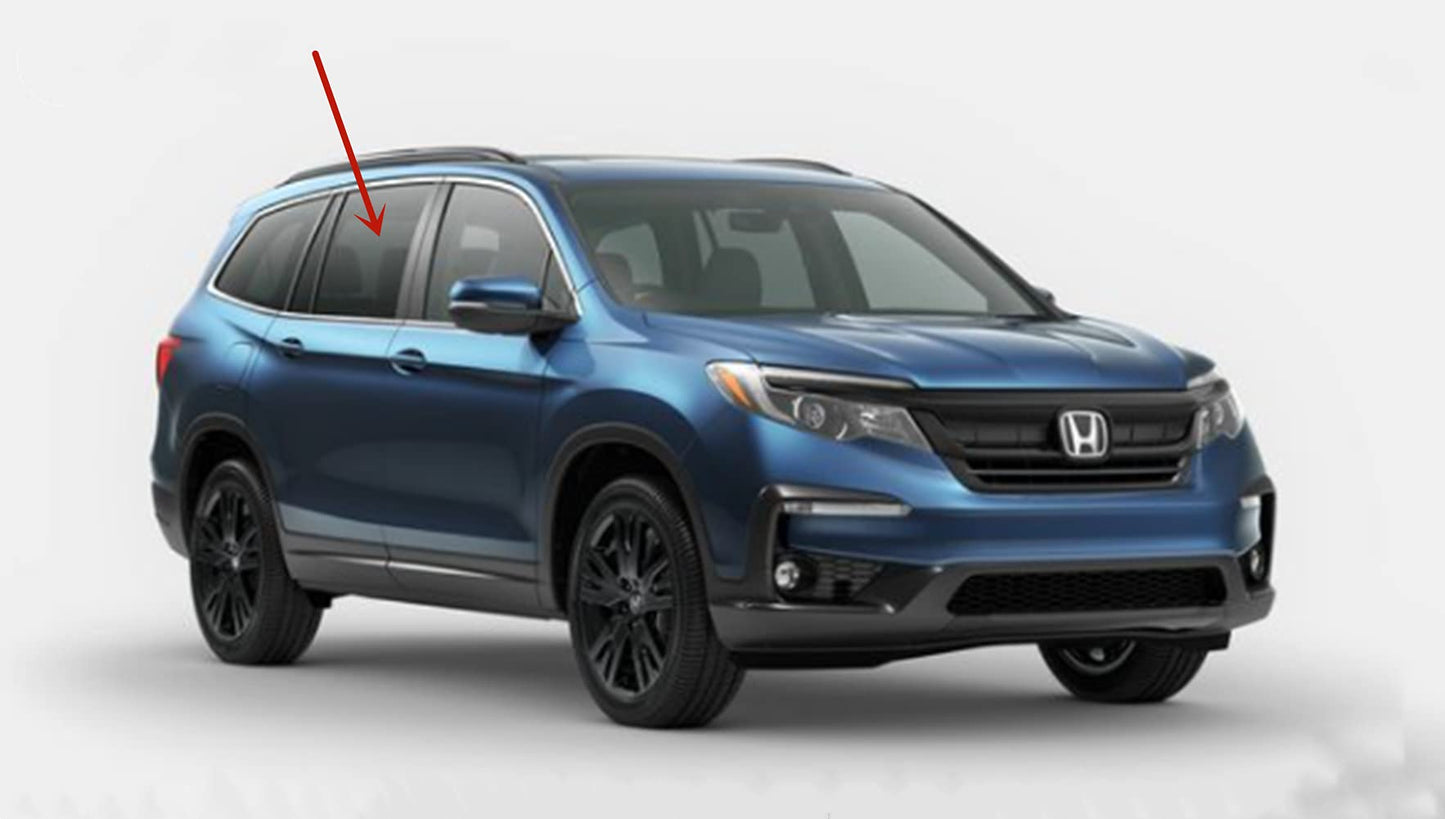 Passenger Right Side Rear Door Window Door Glass 4MM Thickness Compatible with Honda Pilot 2016-2022 Models