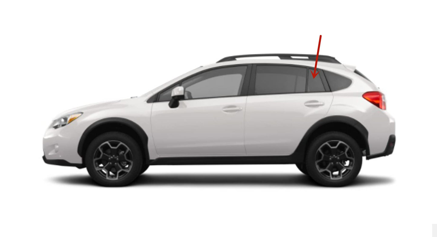 Driver Left Side Rear Vent Window Vent Glass Compatible with Subaru XV Crosstrek 2013-2017 Models