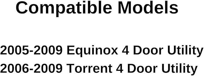 Tempered Clear Passenger Right Side Rear Door Window Door Glass Compatible with Pontiac Torrent/Chevrolet Equinox 2005-2009 Models