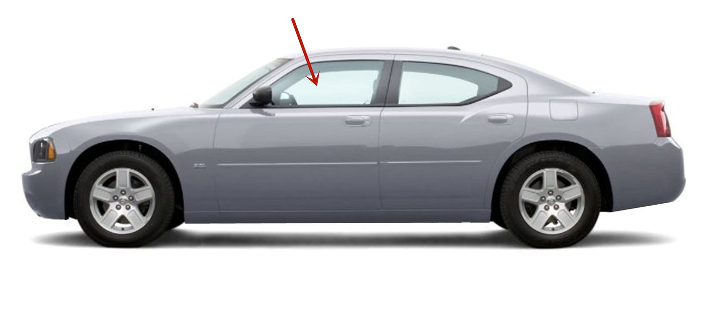 Driver Left Side Front Door Window Door Glass Compatible with Dodge Charger 2006-2010 Models
