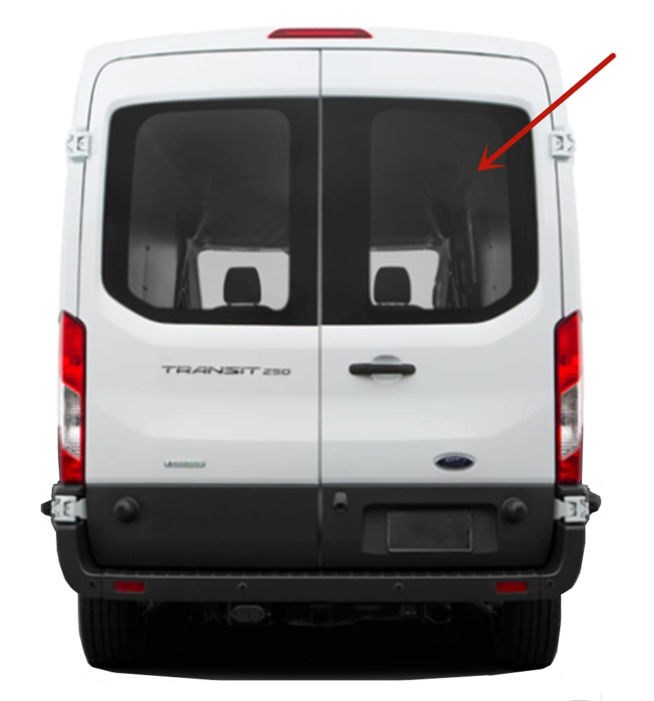Heated Rear Back Window Back Glass Passenger Right Side Compatible with Ford Transit 100.8" Mid-Roof & 110.2" High-Roof 2015-2025 Models (Not for Transit Connect, Or Low-Roof Transit)