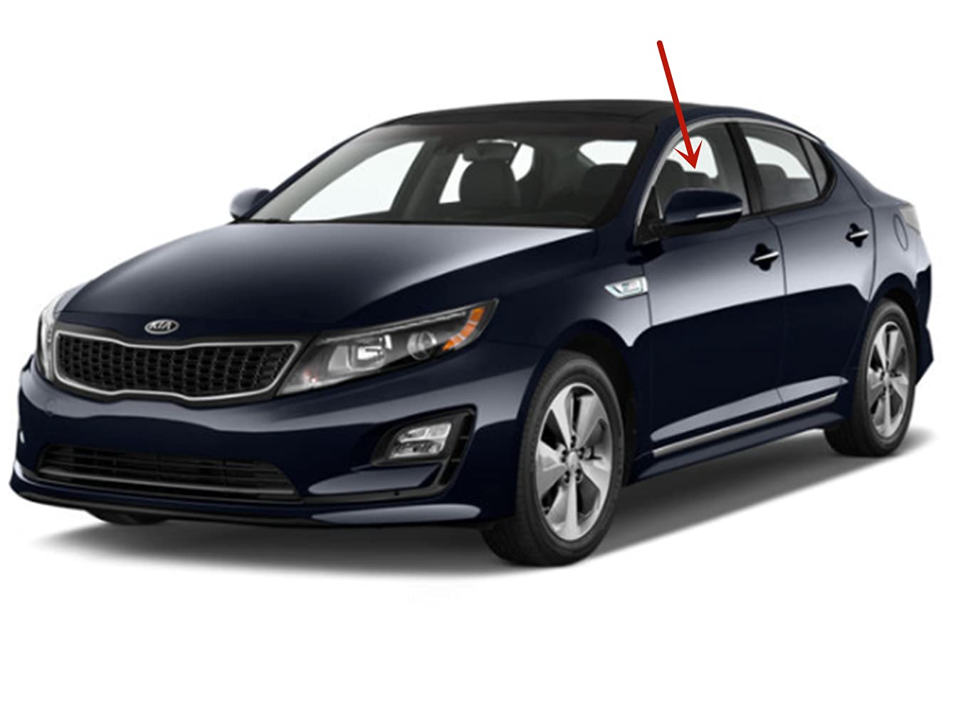 Driver Left Side Front Door Window Door Glass Compatible with Kia Optima 2011-2015 Models