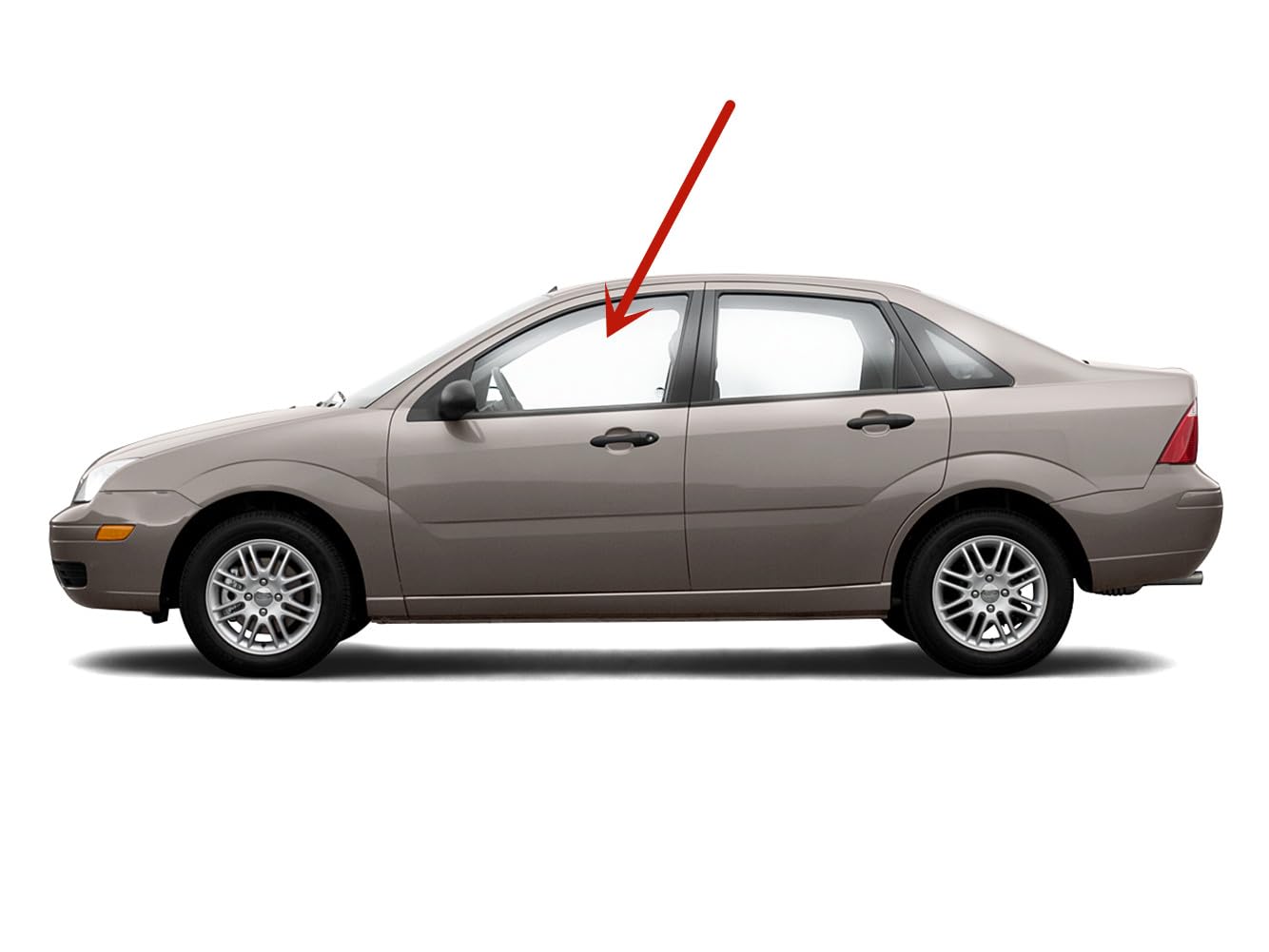 Driver Left Side Front Door Window Door Glass Compatible with Ford Focus 2000-2007 4 Door Models