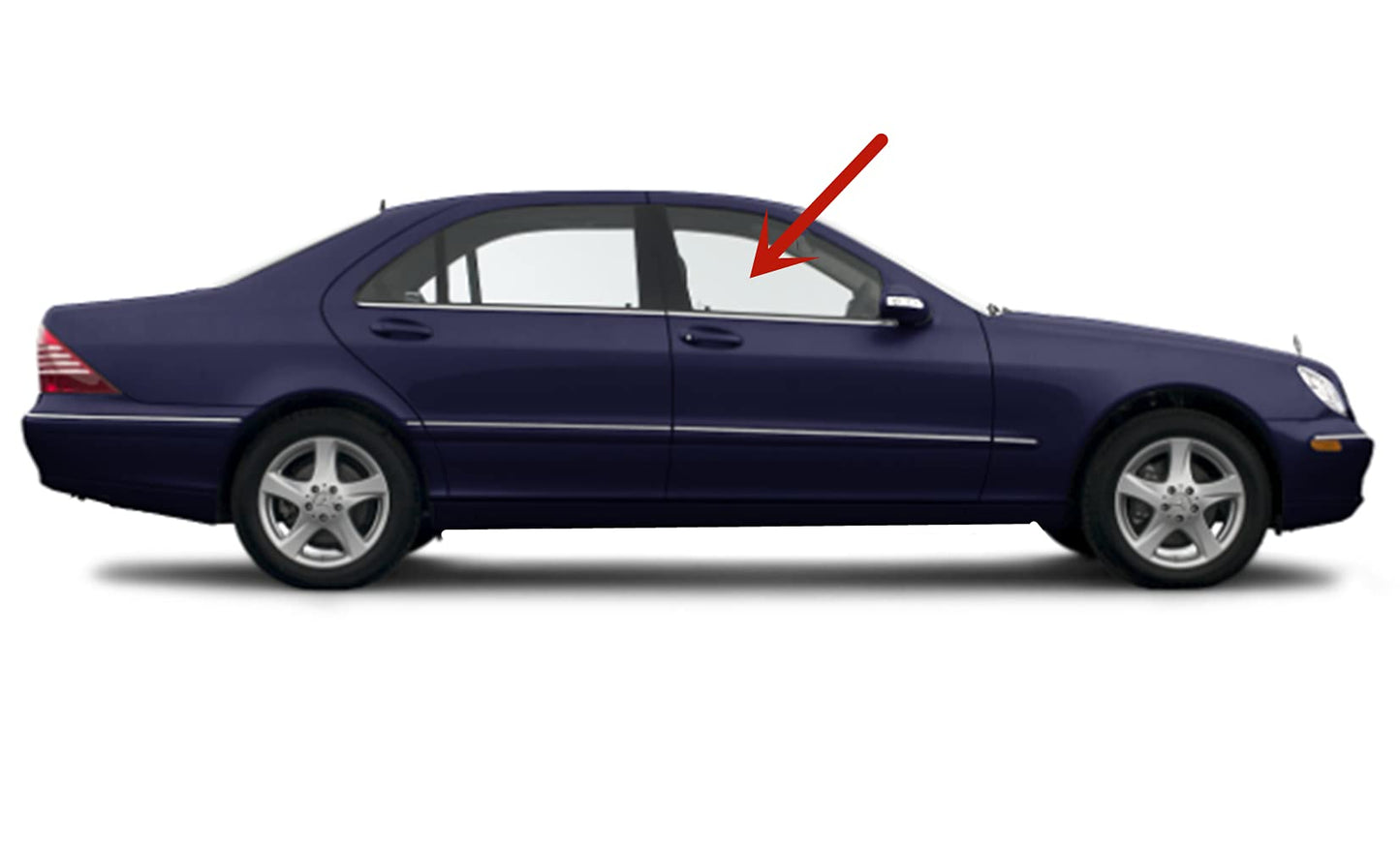 Laminated Passenger Right Side Front Door Window Door Glass Compatible with Mercedes Benz S430 / S500 / S600 / S55AMG / S65AMG / S350 2000-2006 Models