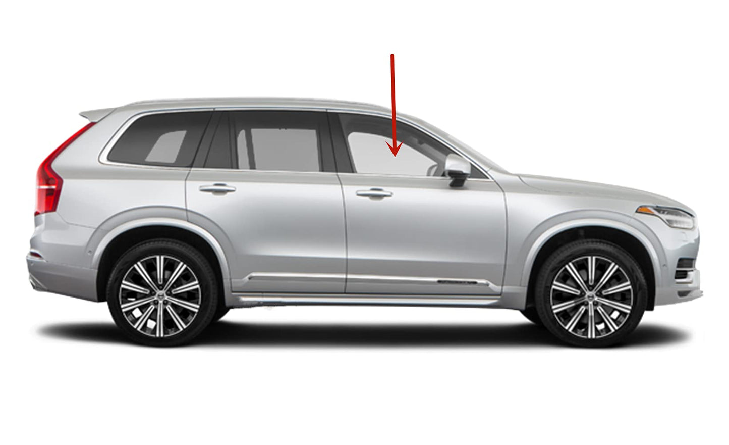 Passenger Right Side Front Door Window Door Glass Compatible with Volvo XC90 2016-2022 Models