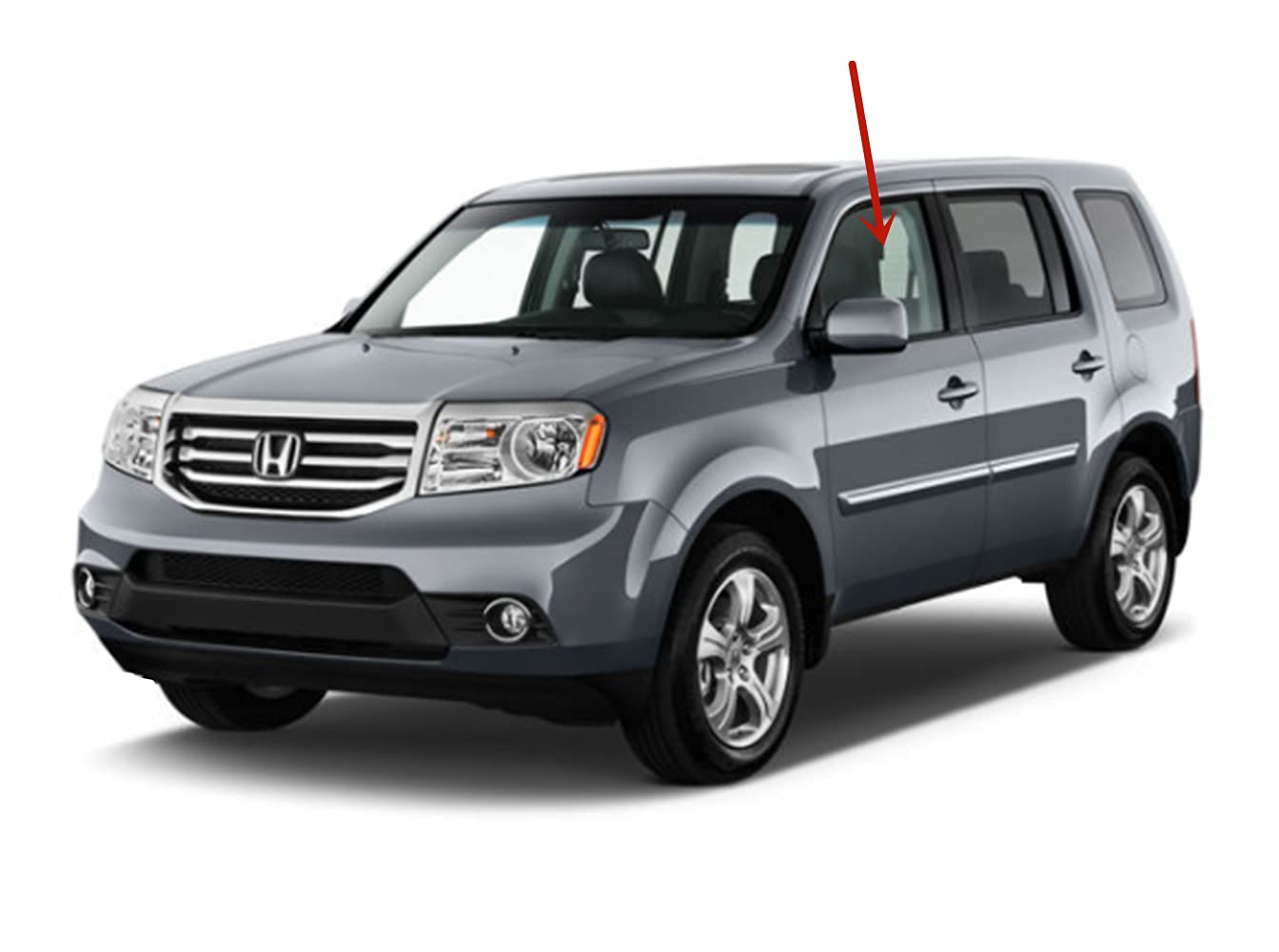 Driver Left Side Front Door Window Door Glass Compatible with Honda Pilot 2009-2015 Models