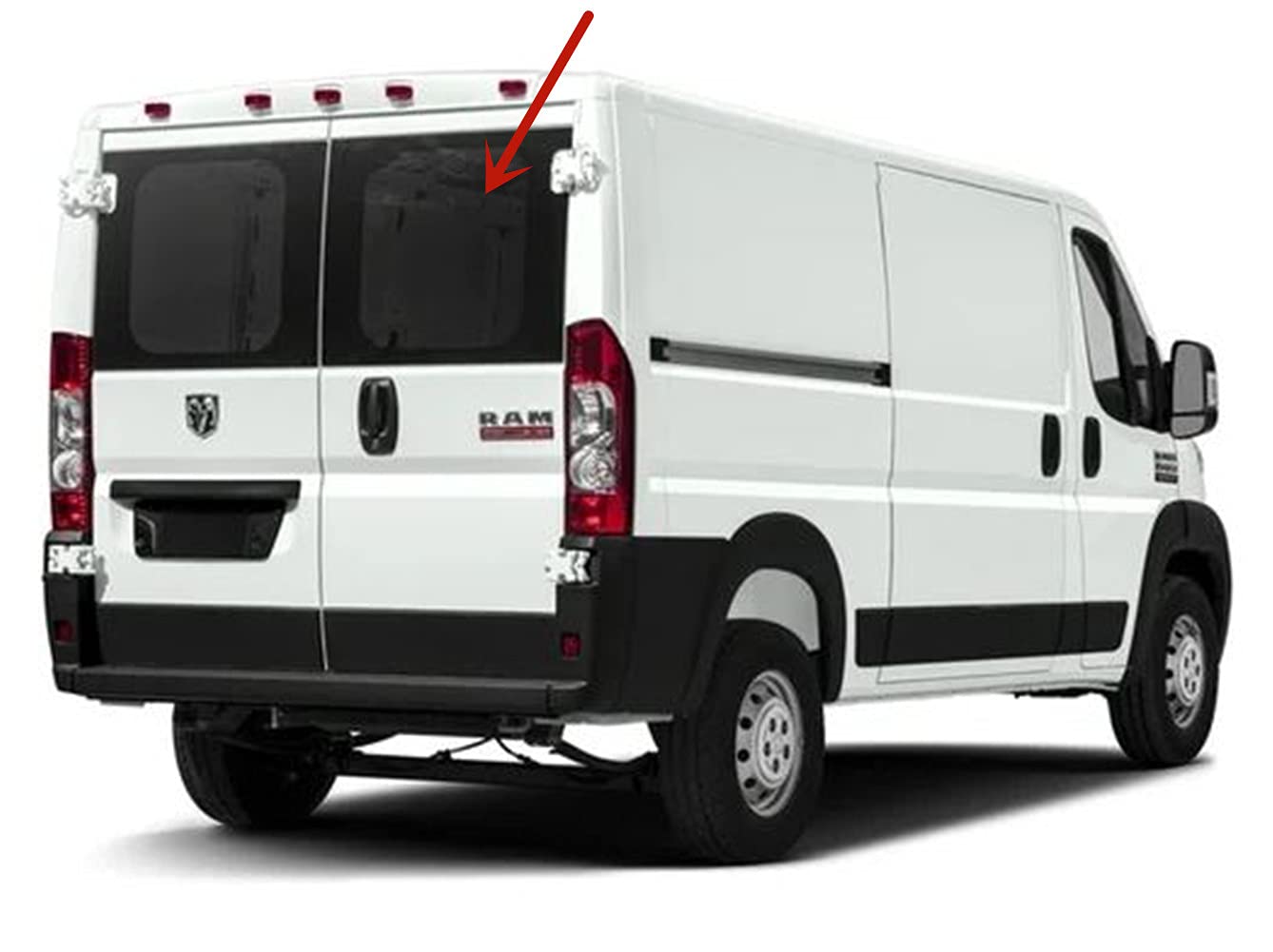 Stationary Back Window Back Glass Passenger Right Side Compatible with Ram Promaster 1500 2500 3500 Cargo Van 2014-2025 Models (Not For Promaster City Van)
