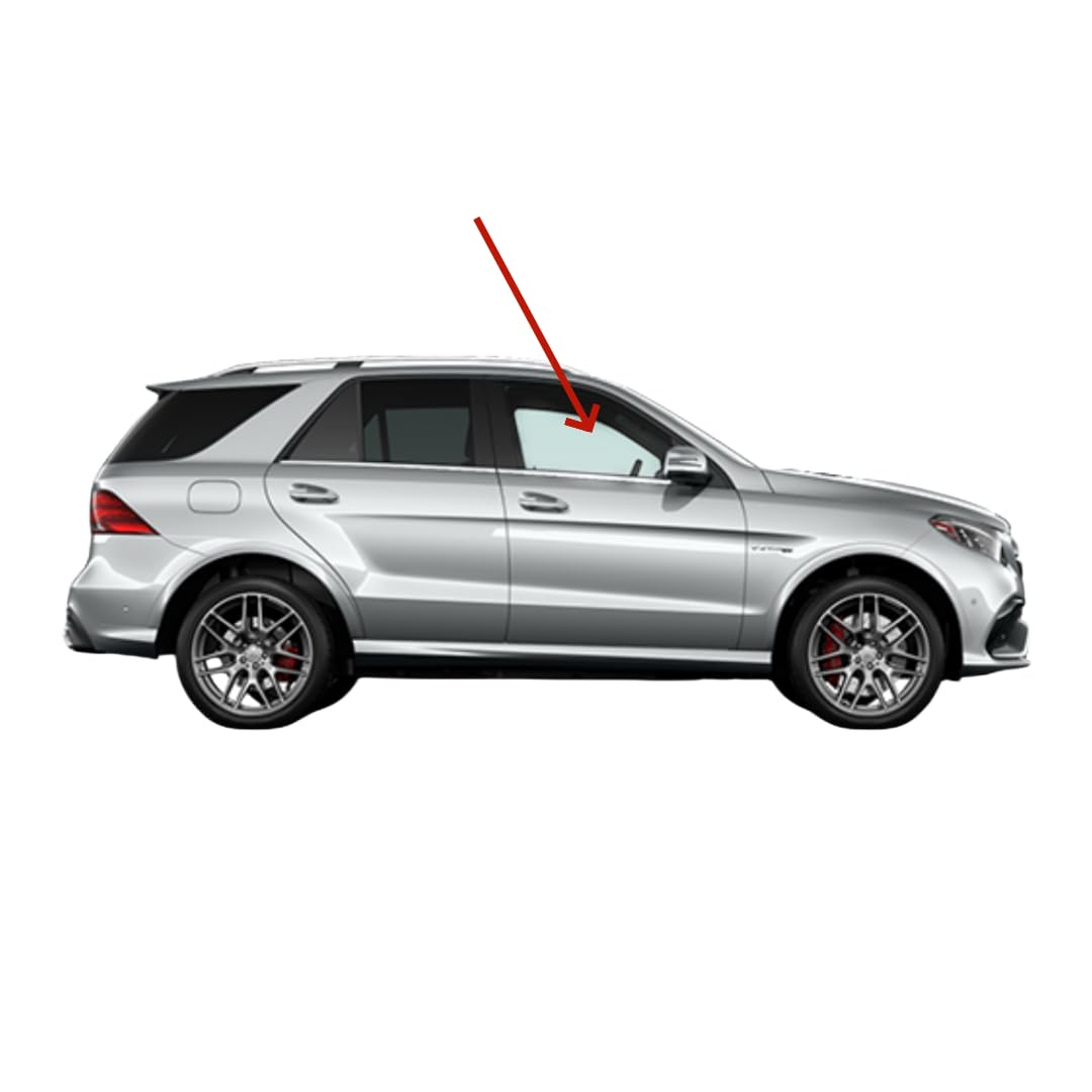 Passenger Right Side Front Door Window Door Glass Compatible with Mercedes Benz GL350 GL450 GL550 GLE350 GLE450AMG GLE550e GL63AMG GLS450AMG GLS550 GLS63AMG 2013-2019 4 Door SUV Models