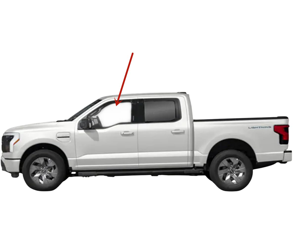 Tempered Driver Left Side Front Door Window Door Glass Compatible with Ford F150 4-Door Crew Cab 2023-2025 Models