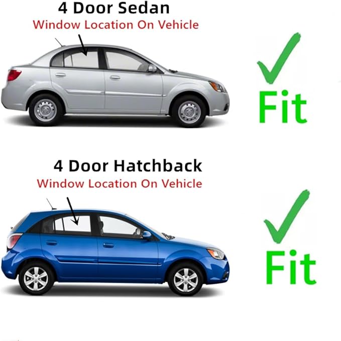 Passenger Right Side Front Door Window Door Glass Compatible with Kia Rio / Rio5 2006-2011 Models