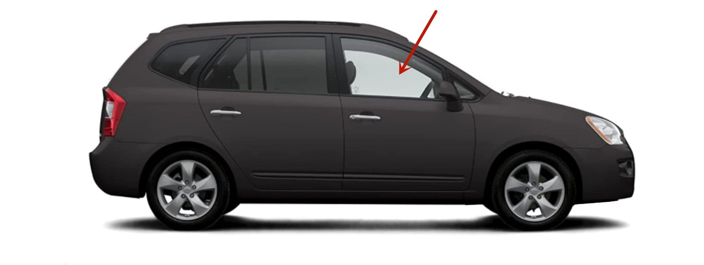 Passenger Right Side Front Door Window Door Glass Compatible with Kia Rondo 2007-2011 Models