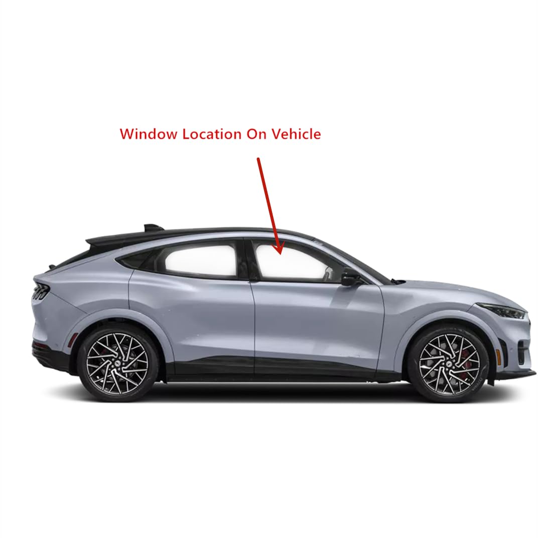 Tempered Passenger Right Side Front Door Window Door Glass Compatible with Ford Mustang Mach-E 2021-2025 Models