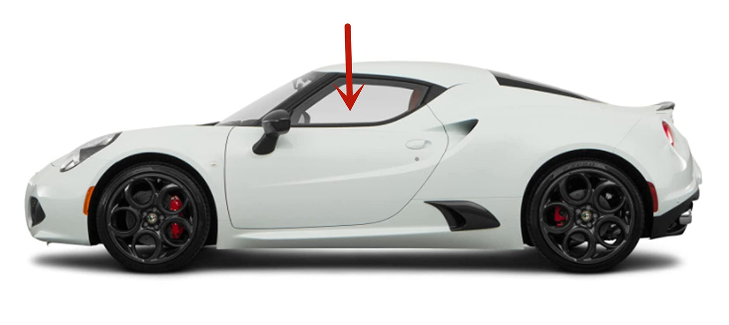 Driver Left Side Door Window Door Glass Compatible with Alfa Romeo 4C / 4C Spyder 2015-2020 Models
