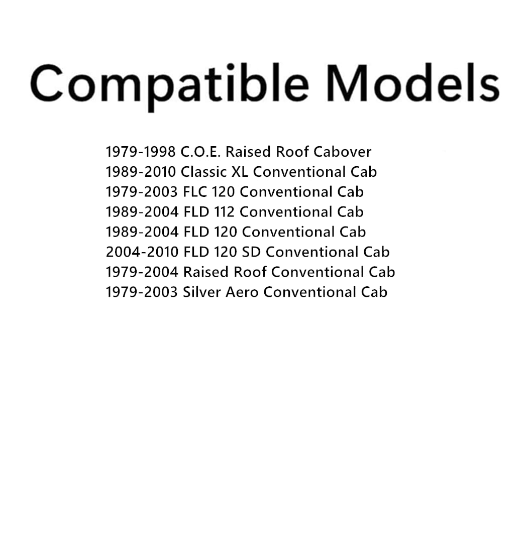 Glass Only Tempered Passenger Right Side Window Glass Compatible with Freightliner Classic XL FLD120SD 1989-2010 & FLC120 FLC112 FLD120 Silver Aero Raised Roof 1979-2004 Models